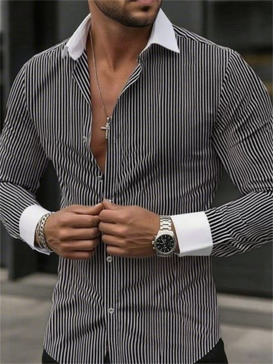 Men's slim-fit striped lapel l - đánh giá và giá Men Formal Wear Shop