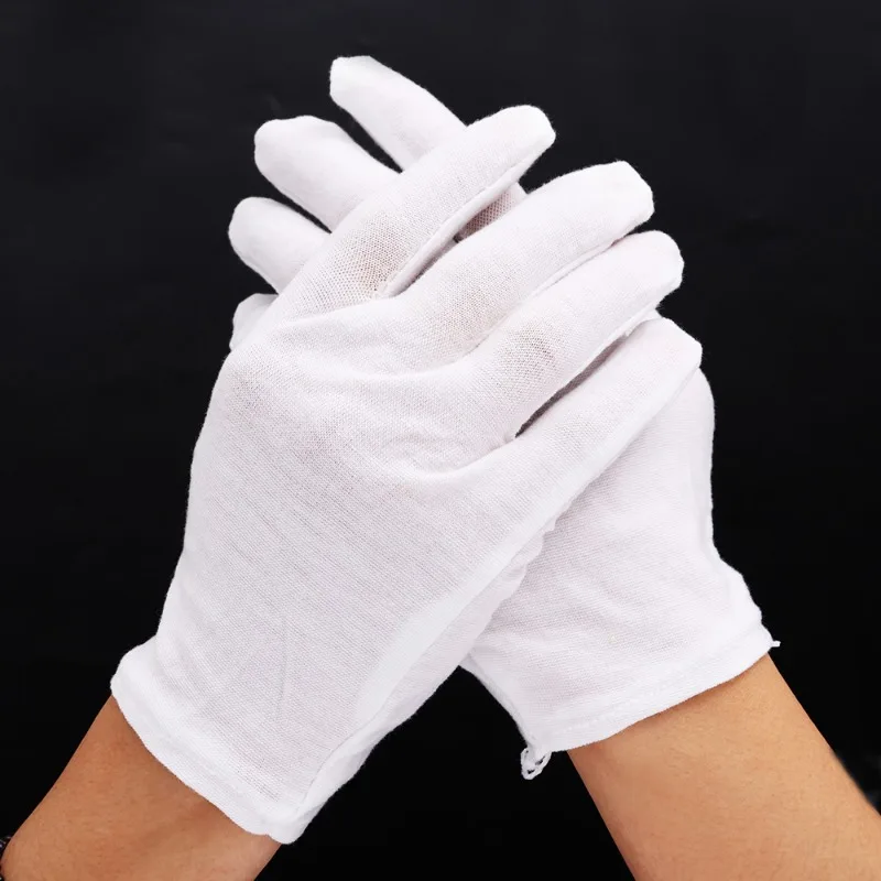 1pair White Cotton Gloves Men  - đánh giá và giá Formal Wear Gloves Men