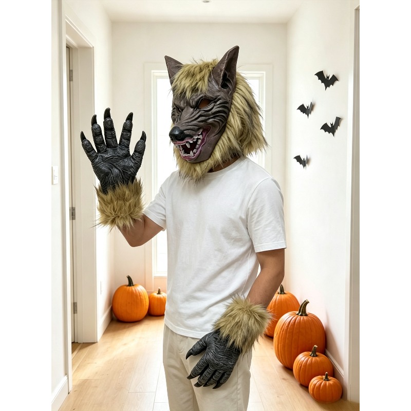 Halloween Wolf Head Mask and G - đánh giá và giá Formal Wear Gloves Men