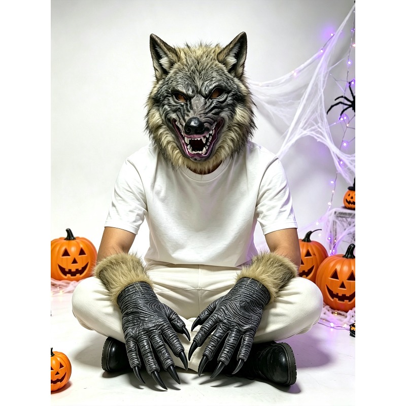 Halloween Wolf Head Mask and G - đánh giá và giá Formal Wear Gloves Men