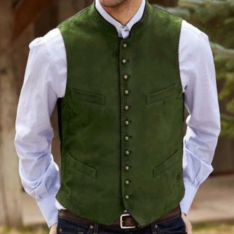 Men Vest Coffee Suede Velvet S - đánh giá và giá Men Formal Wear Vest