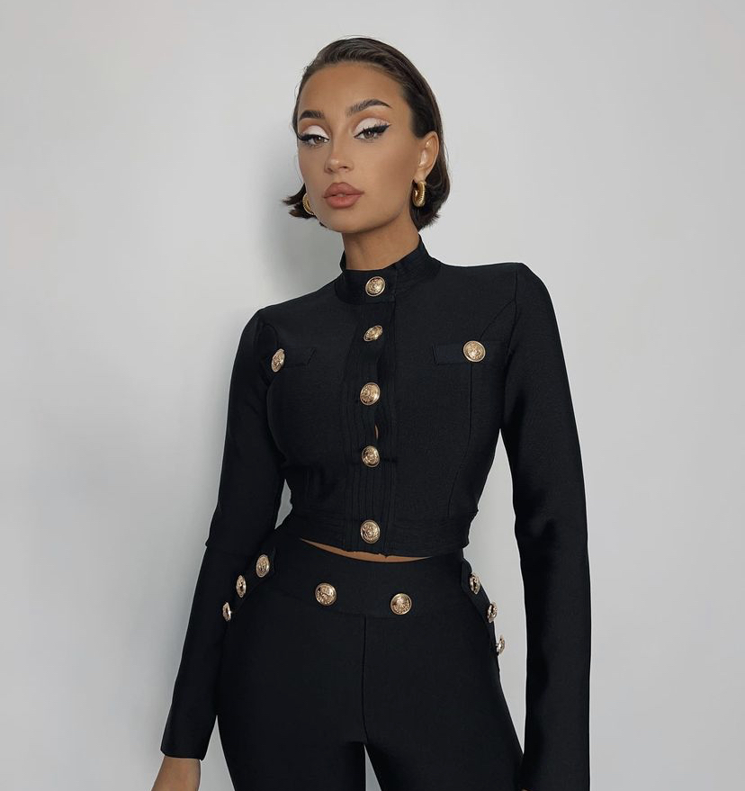 Mới Thu Đông Phong Cách Màu Sắ - đánh giá và giá Men Formal Wear All Black