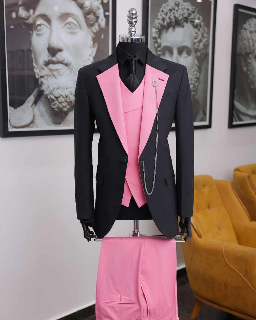 Luxury Black Pink Men Tuxedo S - đánh giá và giá Men Formal Wear Shop