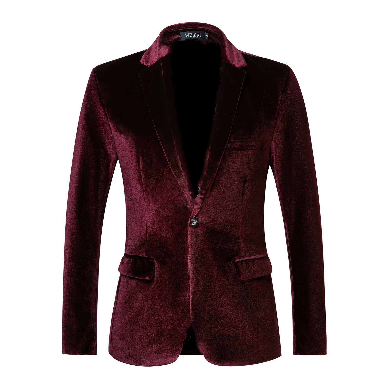 Men's Slim Fit Velvet Blazer J - đánh giá và giá Men Formal Wear Blue