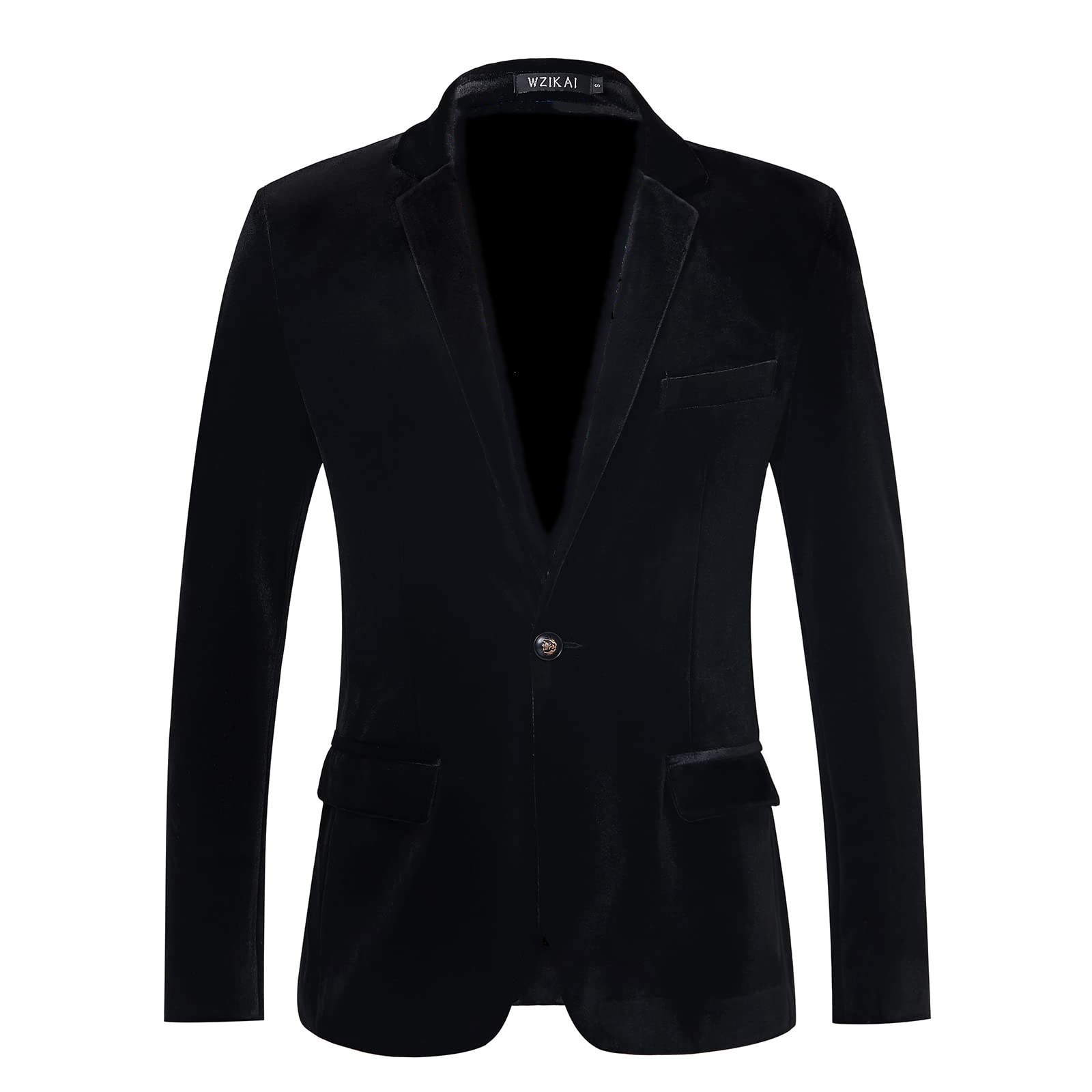 Men's Slim Fit Velvet Blazer J - đánh giá và giá Men Formal Wear Blue