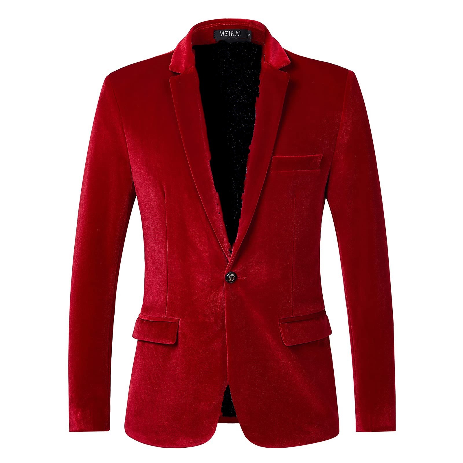 Men's Slim Fit Velvet Blazer J - đánh giá và giá Men Formal Wear Blue