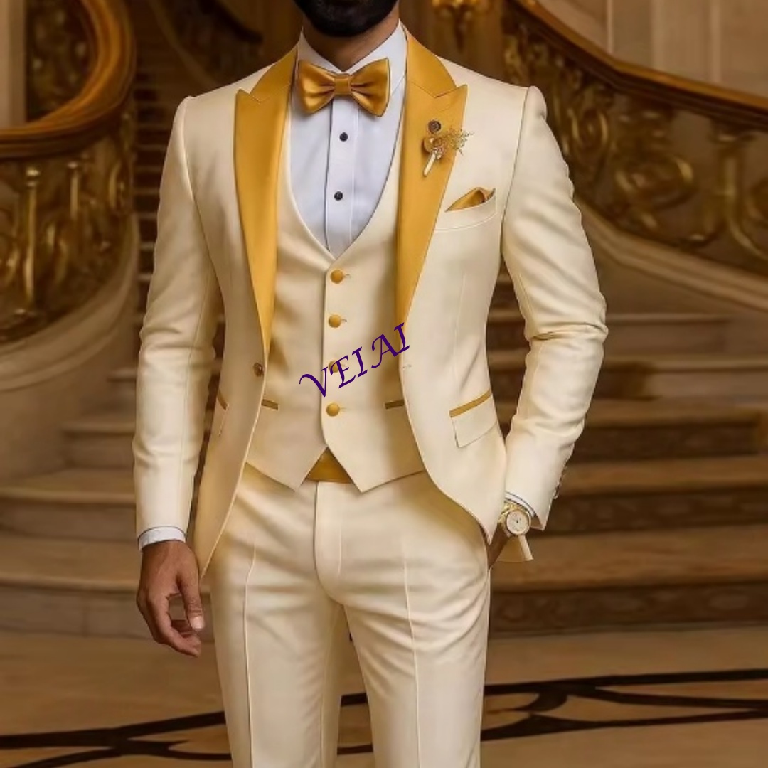 CustomizedGold Collar Ivory Me - đánh giá và giá Men Formal Wear Vest