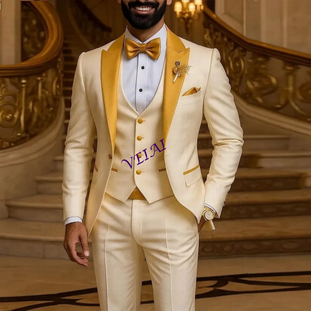 CustomizedGold Collar Ivory Me - đánh giá và giá Men Formal Wear Vest