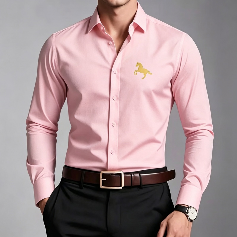 Elegant Golden Horse Logo Prin - đánh giá và giá Men Formal Wear Shop