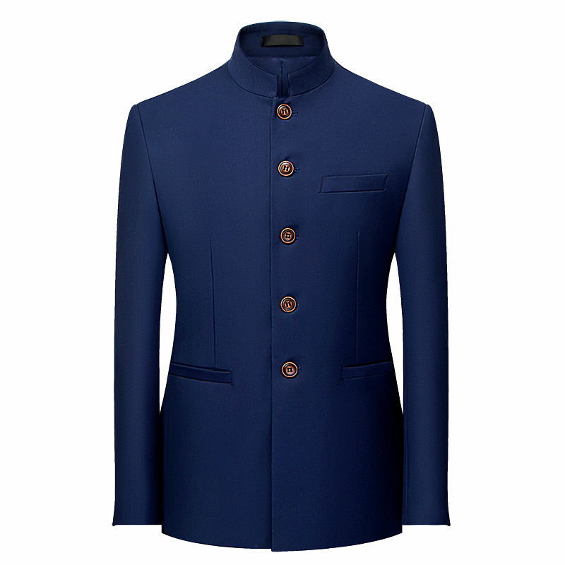 2026 Men's Chinese Style Long  - đánh giá và giá Men Formal Wear Blue
