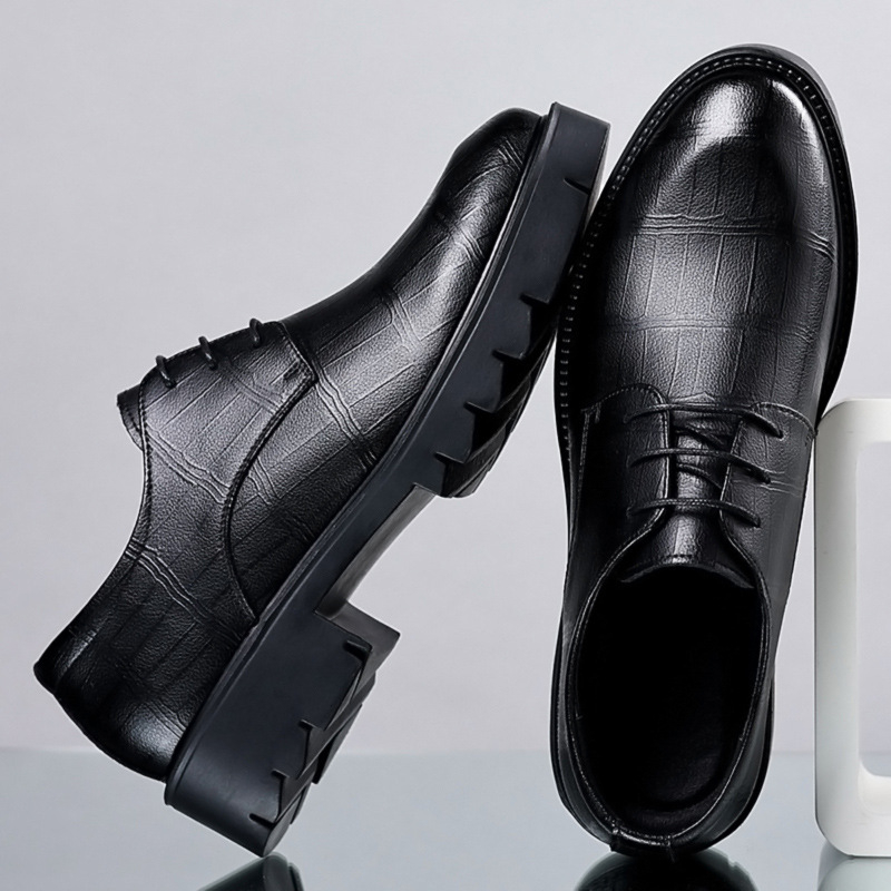 Mens Black Leather Crocodile E - đánh giá và giá Men Formal Wear All Black