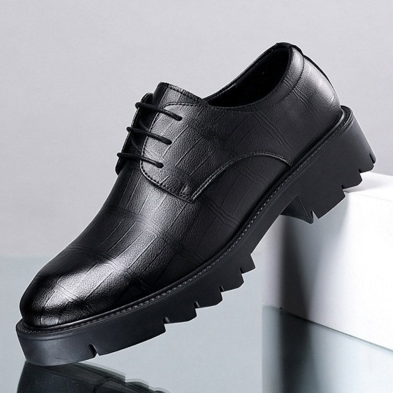 Mens Black Leather Crocodile E - đánh giá và giá Men Formal Wear All Black