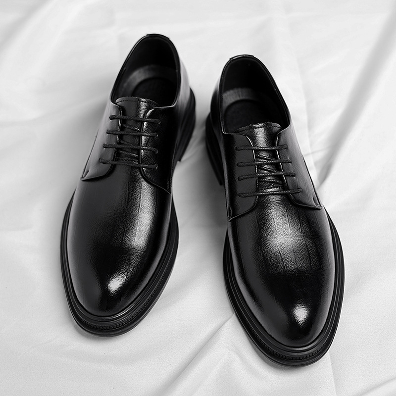 Mens Black Textured Leather Po - đánh giá và giá Men Formal Wear All Black