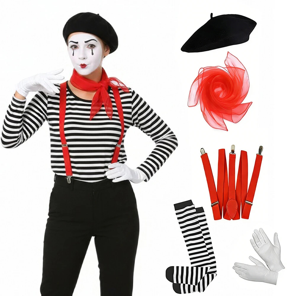 4PCS Men Women Mime Costume Ha - đánh giá và giá Formal Wear Gloves Men