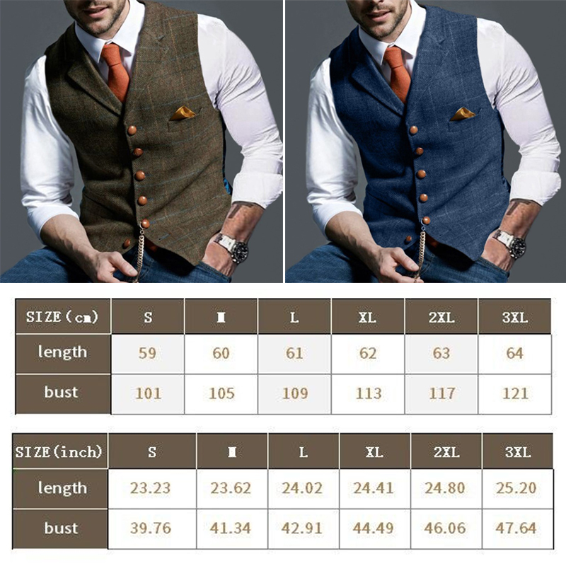 Fashion Men's Vests Lapel Twee - đánh giá và giá Men Formal Wear Vest