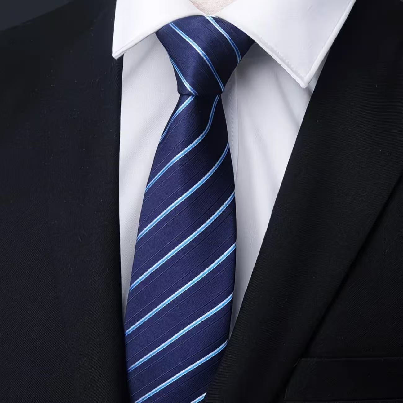 6Pcs Men's Zip Tie Ties 8cm (3 - đánh giá và giá Men Formal Wear Blue