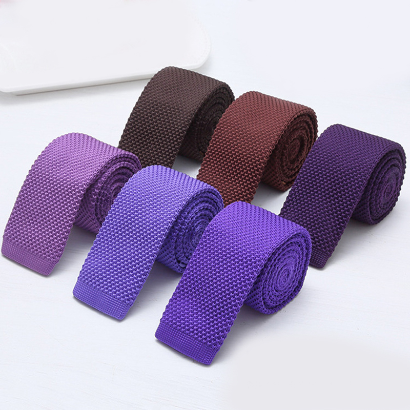 6cm Solid Black White Knitted  - đánh giá và giá Men Formal Wear Blue