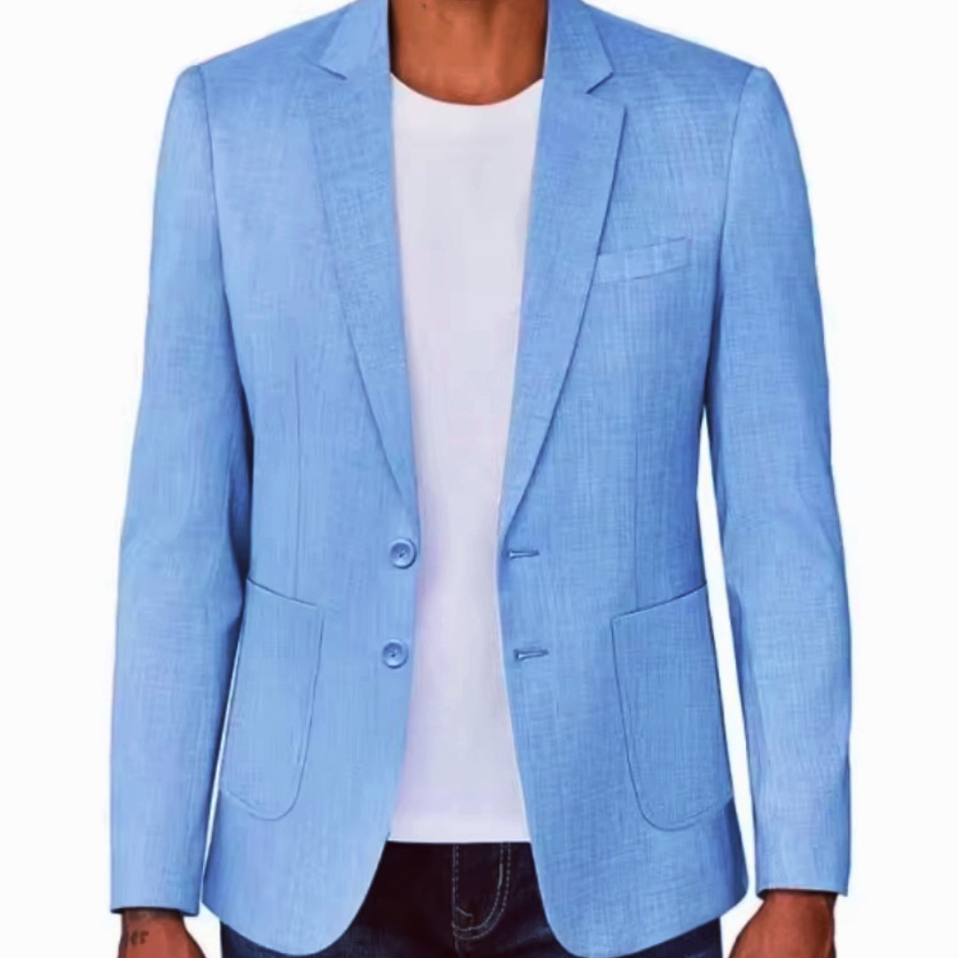 Slim Fit Men's Beige/Blue Line - đánh giá và giá Men Formal Wear Blue