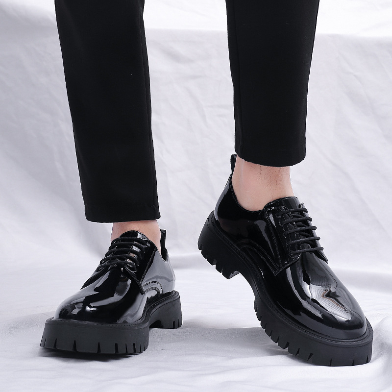 Mens Black Patent Leather Lace - đánh giá và giá Men Formal Wear All Black