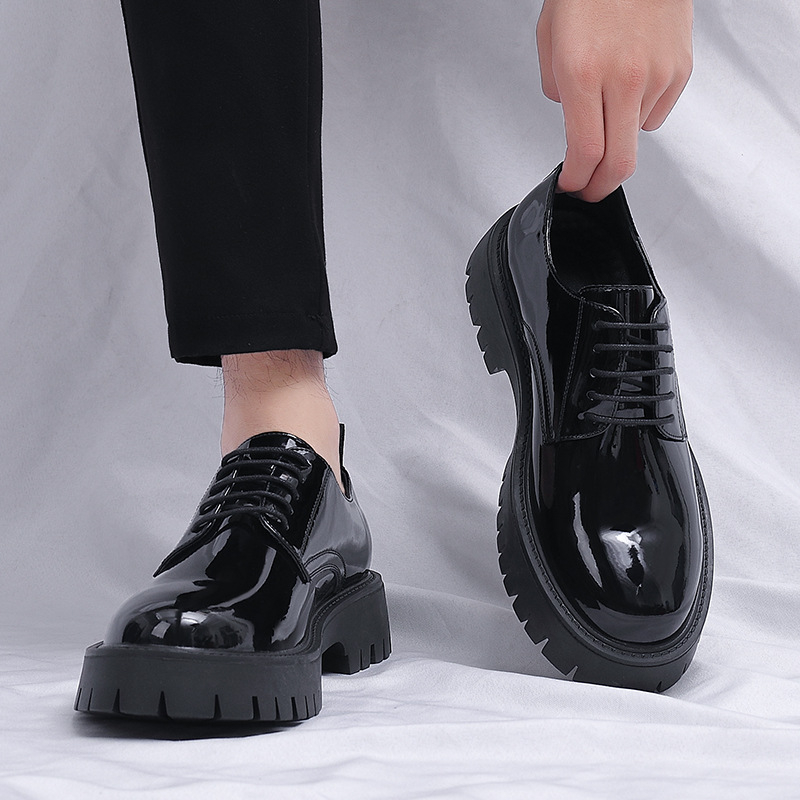 Mens Black Patent Leather Lace - đánh giá và giá Men Formal Wear All Black