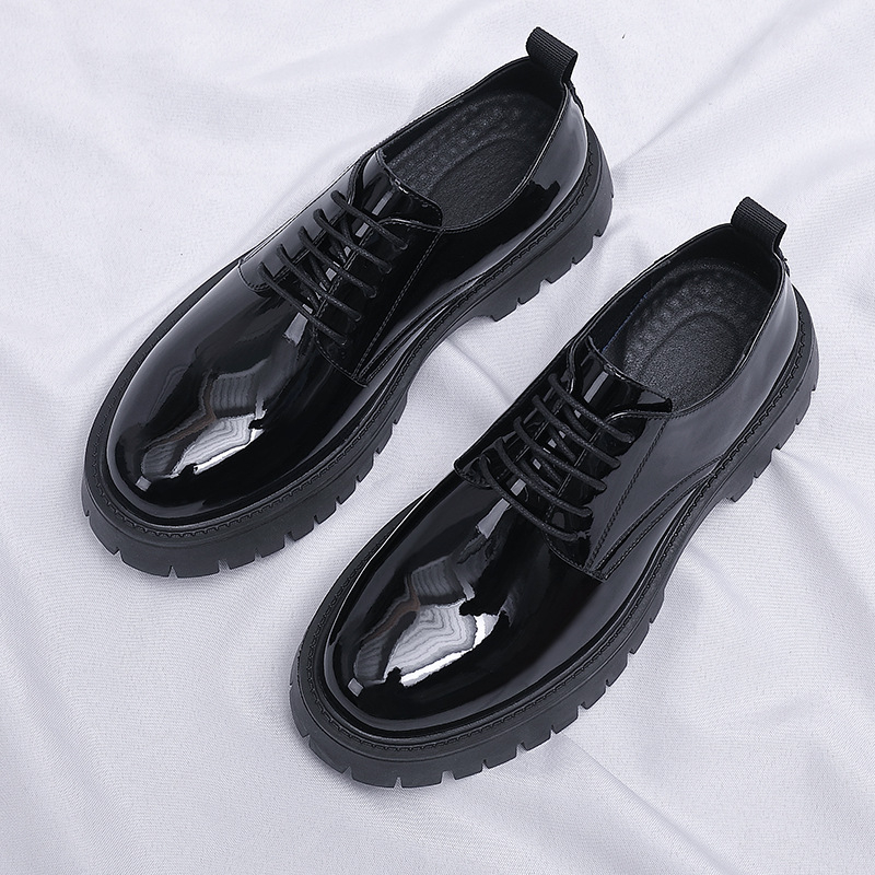 Mens Black Patent Leather Lace - đánh giá và giá Men Formal Wear All Black