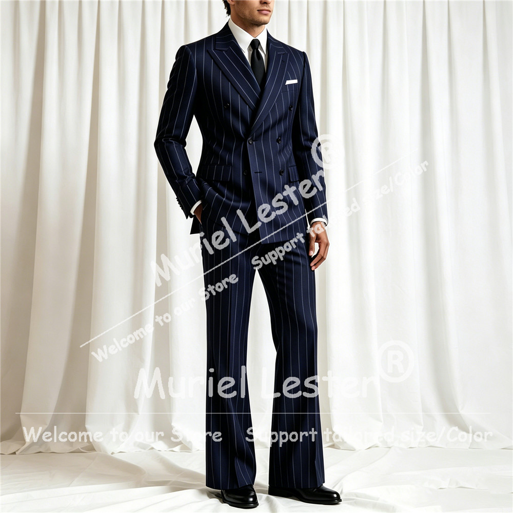Elegant Stripes Suit Men 2 Pie - đánh giá và giá Men'S Formal Wear Attire