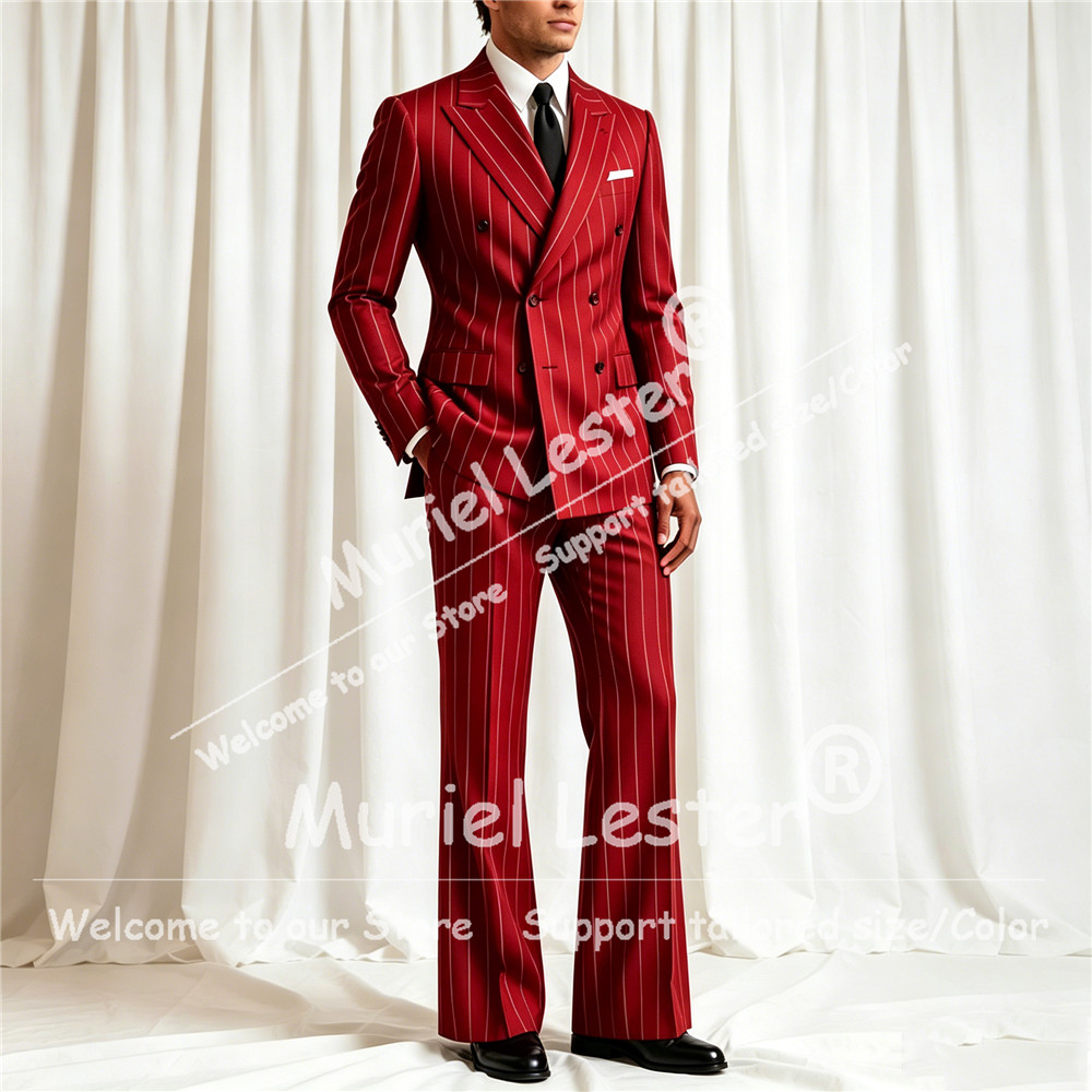 Elegant Stripes Suit Men 2 Pie - đánh giá và giá Men'S Formal Wear Attire