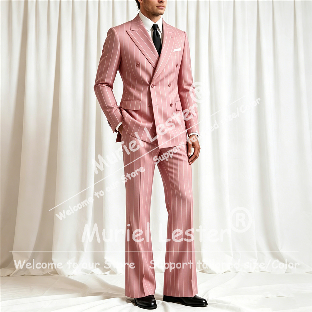 Elegant Stripes Suit Men 2 Pie - đánh giá và giá Men'S Formal Wear Attire