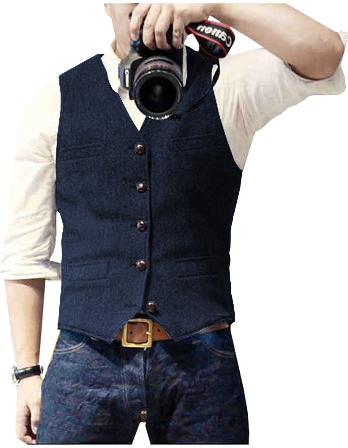 Men's Suit Vest V Neck Wool He - đánh giá và giá Men Formal Wear Vest