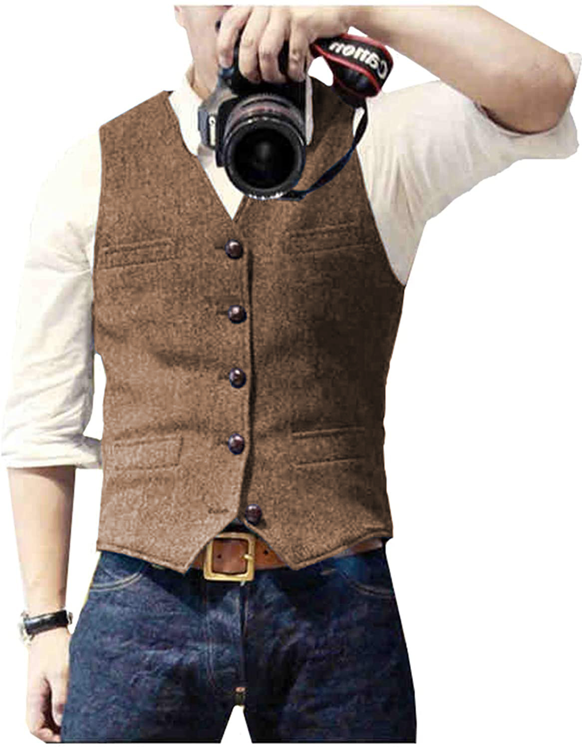 Men's Suit Vest V Neck Wool He - đánh giá và giá Men Formal Wear Vest