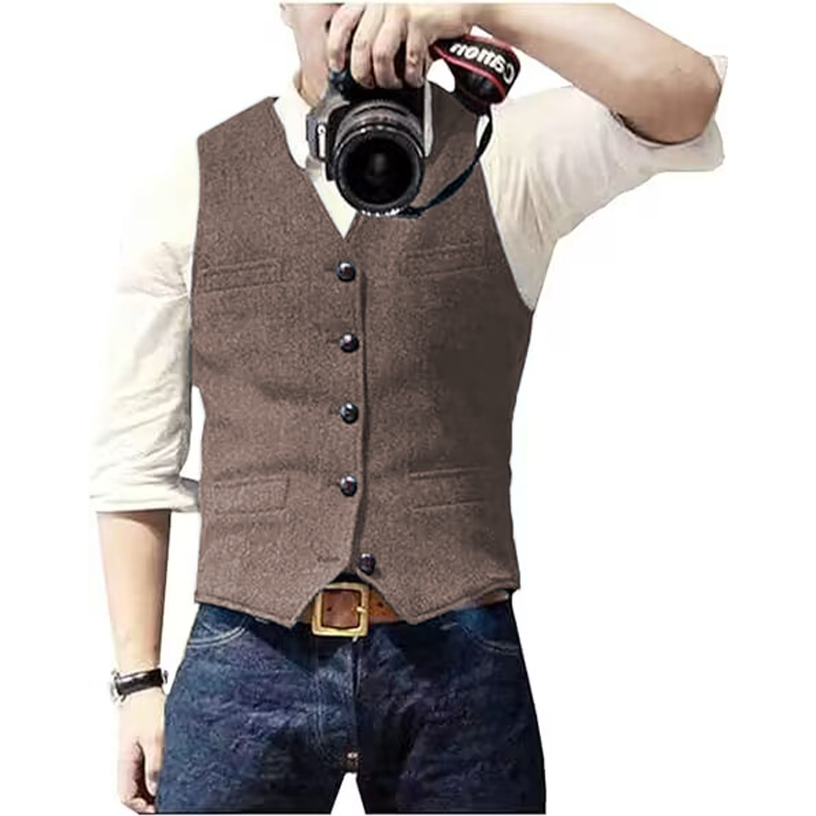 Men's Suit Vest V Neck Wool He - đánh giá và giá Men Formal Wear Vest
