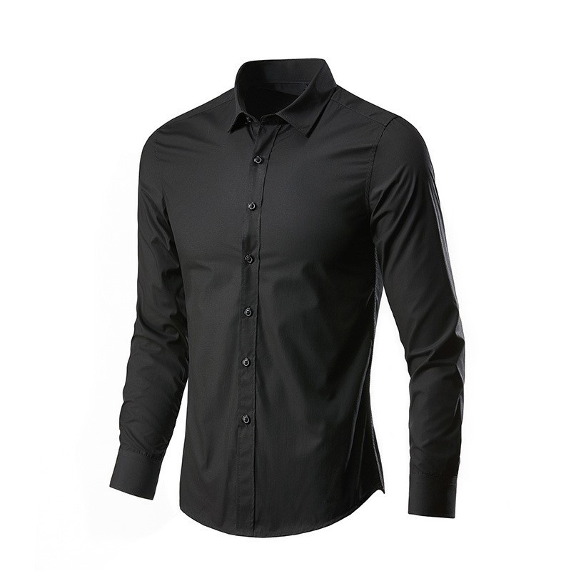Black Cotton Formal Dress Shir - đánh giá và giá Men Formal Wear All Black