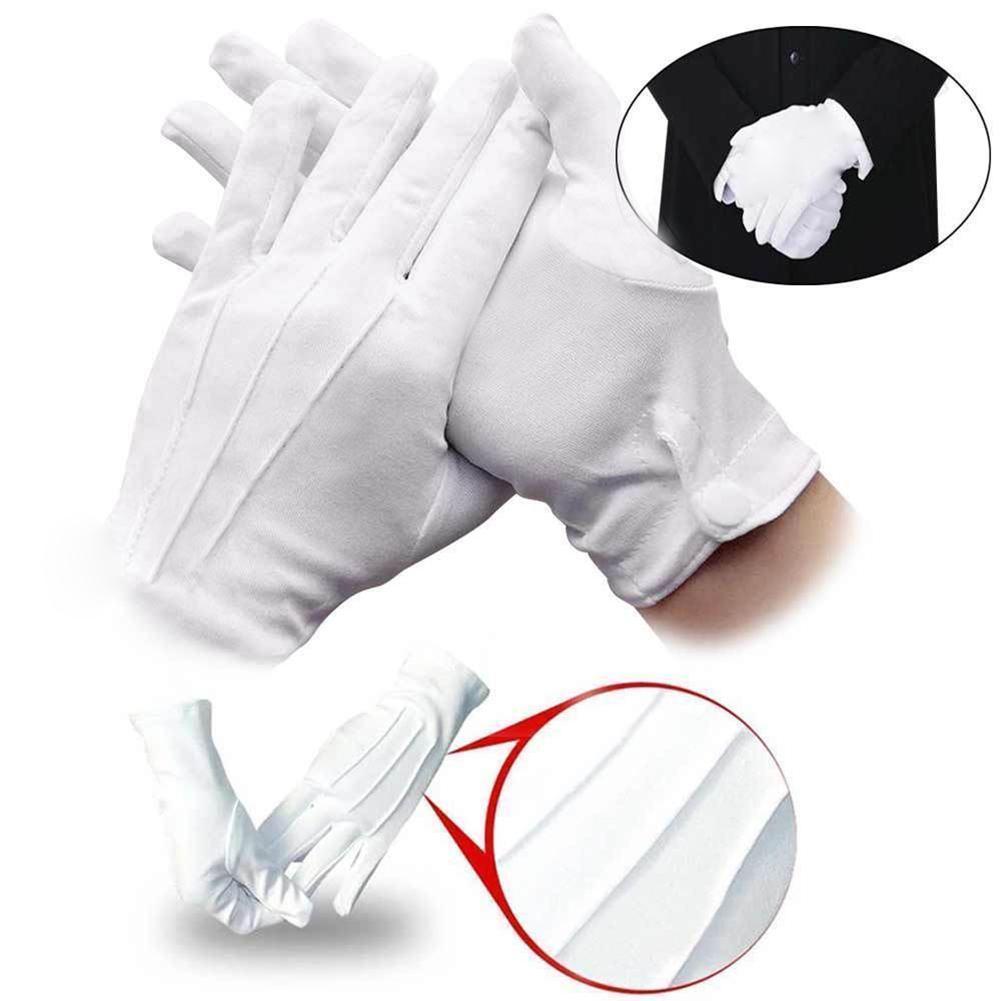 1 Pair White Cotton Gloves Adu - đánh giá và giá Formal Wear Gloves Men