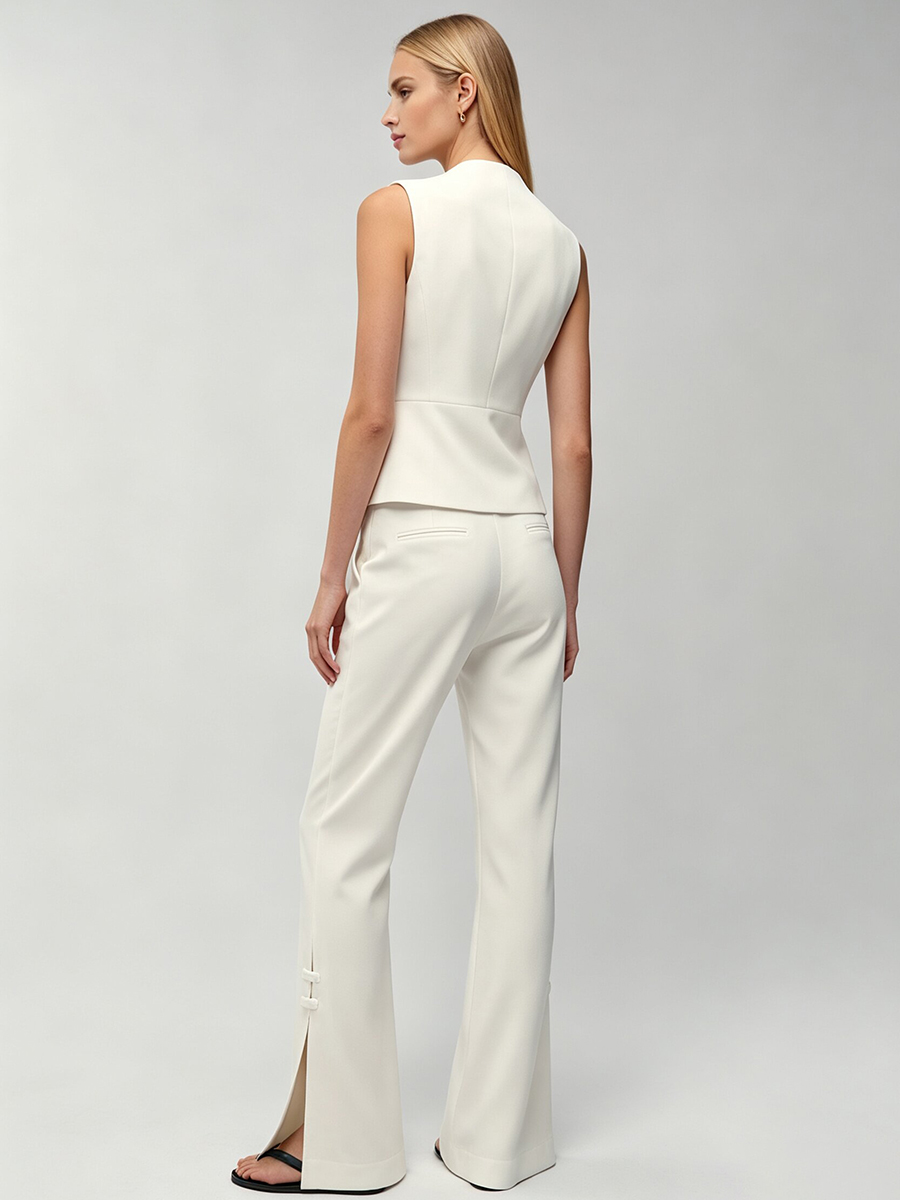 LIMO Women White Chinese Frog  - đánh giá và giá Men Formal Wear Vest